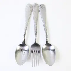 Lot of 3  Oneida Tibet Stainless Serving Fork Pierced Tablespoon & Tablespoon
