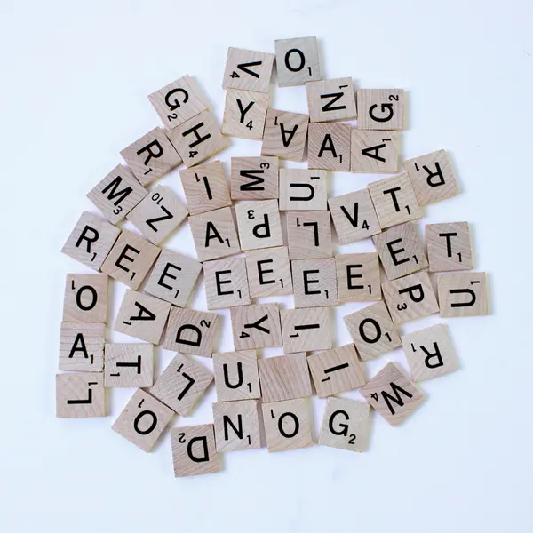 Lot of 53 Scrabble Tiles - Game Pieces, Craft & Replacement Letters