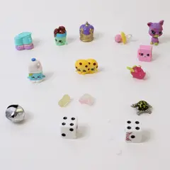 Lot of 13 Assorted Game Characters & Dice - Tabletop Game Pieces, Used