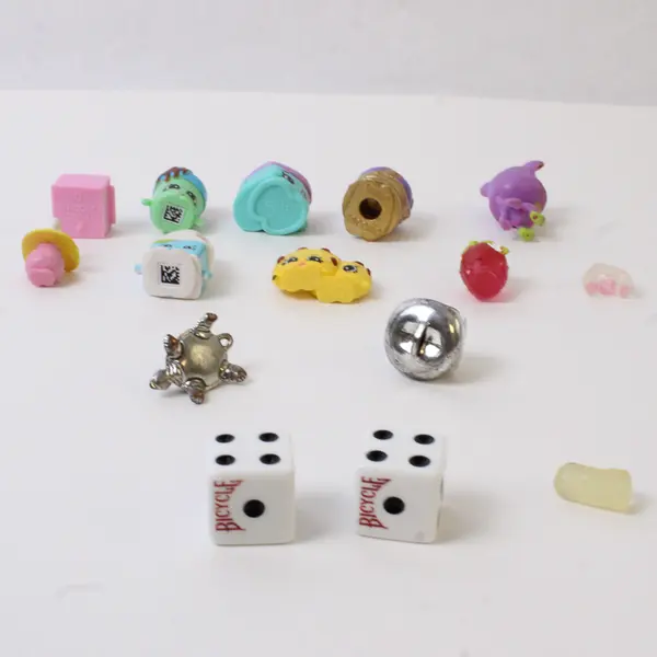 Lot of 13 Assorted Game Characters & Dice - Tabletop Game Pieces, Used