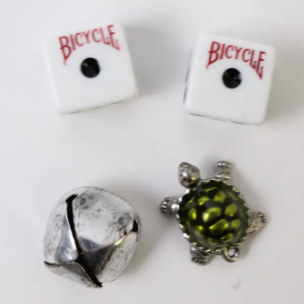 Lot of 13 Assorted Game Characters & Dice - Tabletop Game Pieces, Used