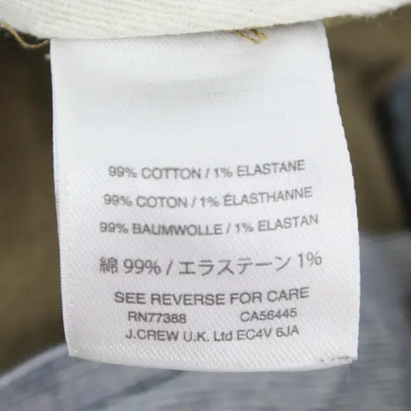 J.Crew Men's 30Wx30L 484 Brown Khaki Slim-Fit Stretch Cotton Blend Pants