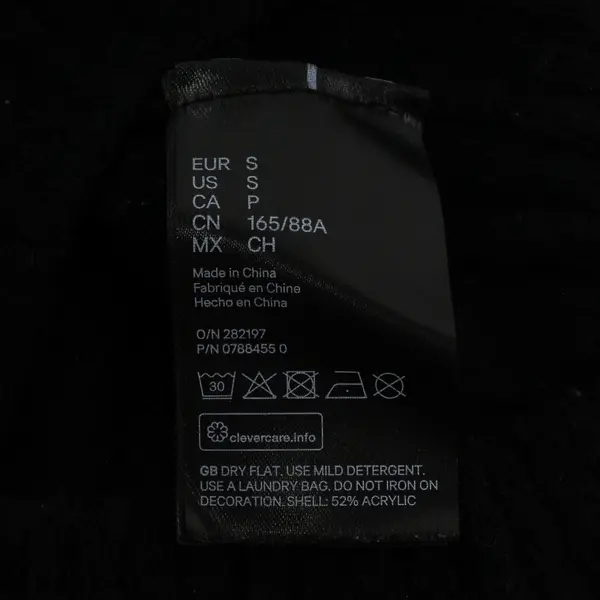 H&M Women's S Black Knit Pullover Sweater with Beading Embellished Neckline