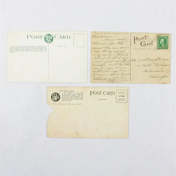 Lot Of 3 Cow Creek Canyon Oregon Southern Pacific Railroad Postcards 1910s