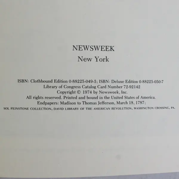 James Madison A Biography in His Own Words Volume 2 HC DJ 1974 Founding Fathers