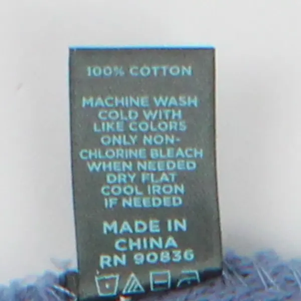 District One Size Blue Ombre Beanie Embroidered "Sunny Punks" 100% Cotton