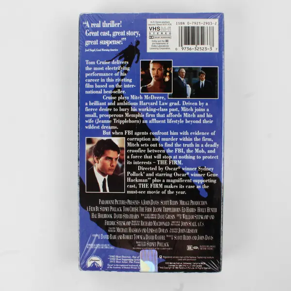 Sealed The Firm VHS Tape, 1996 #32523, New/Sealed 