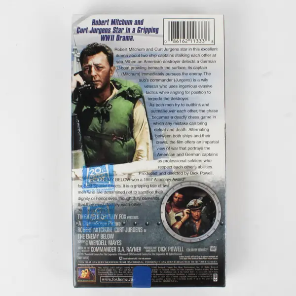 The Enemy Below VHS Tape, 1991  #1133, New/Sealed 