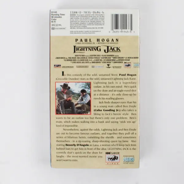 Lightning Jack VHS Tape 1994, #91143, New/Sealed
