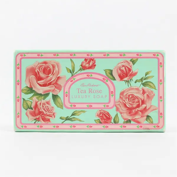 Vintage Ben Rickert Tea Rose 3-Bar Soap Set 3oz Each Floral Gift Box New