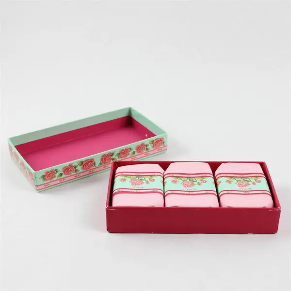 Vintage Ben Rickert Tea Rose 3-Bar Soap Set 3oz Each Floral Gift Box New