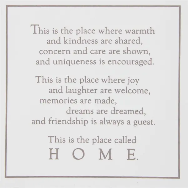 Decorative Trivet "This Is The Place Called Home" 7x7 Kitchen Serveware