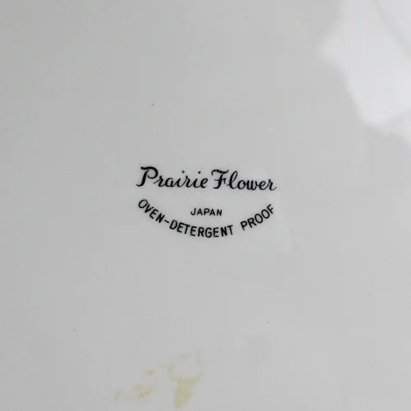 Set of 6 Vintage Prairie Flower Dinner Plates From Japan