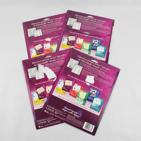 Lot of 4 Avery Clear Mailing Labels Assorted Sizes Open Pack