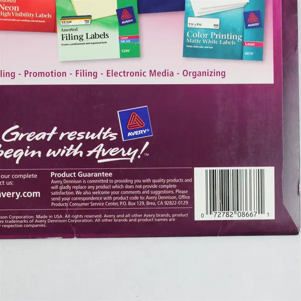 Lot of 4 Avery Clear Mailing Labels Assorted Sizes Open Pack