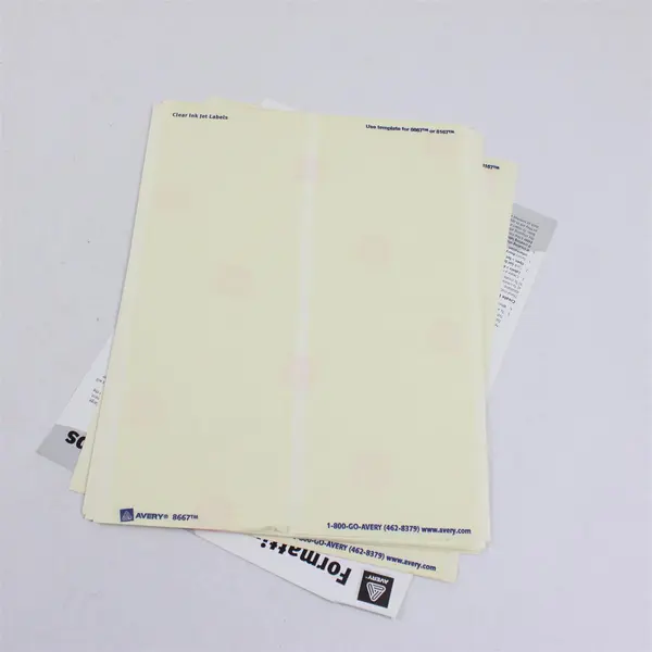 Lot of 4 Avery Clear Mailing Labels Assorted Sizes Open Pack
