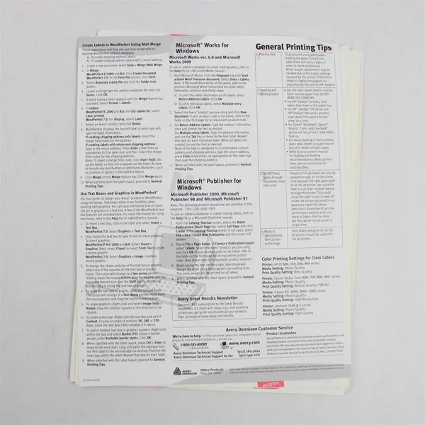 Lot of 4 Avery Clear Mailing Labels Assorted Sizes Open Pack