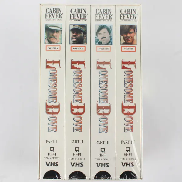 Lonesome Dove 1991 VHS Tapes Boxed Set of 4, #CF8371 New/Sealed 