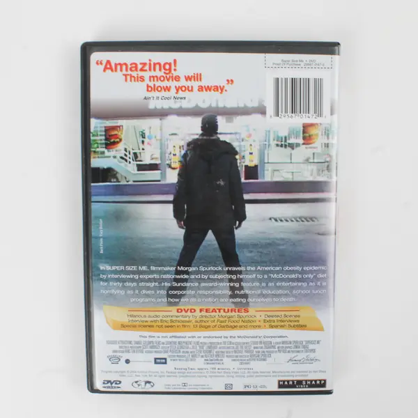 Super Size Me (2004) DVD Morgan Spurlock Hart Sharp Video 1-Disc Documentary