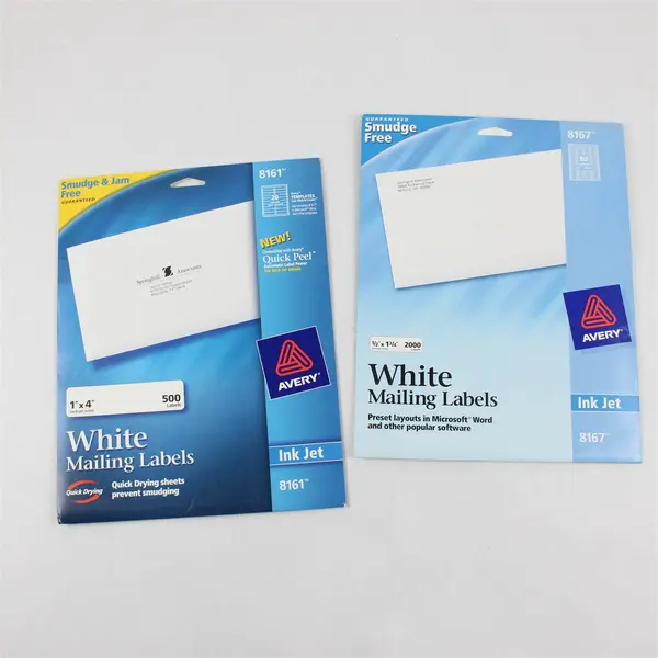 Lot of 2 Avery White Mailing Labels Assorted Sizes Open Pack