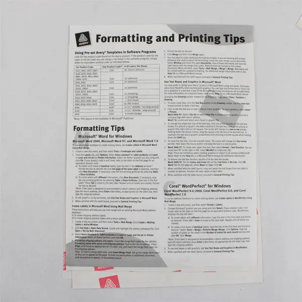 Lot of 2 Avery White Mailing Labels Assorted Sizes Open Pack