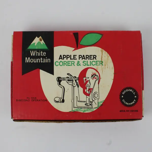 Goodell Company White Mountain Green/Red Metal Apple Parer Corer & Slicer