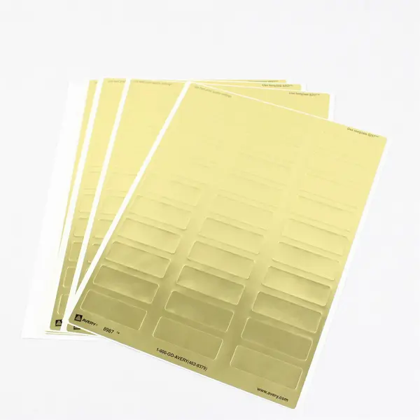 Lot of 2 Avery Gold Foil Mailing Labels 3/4"x21/4" Open Pack