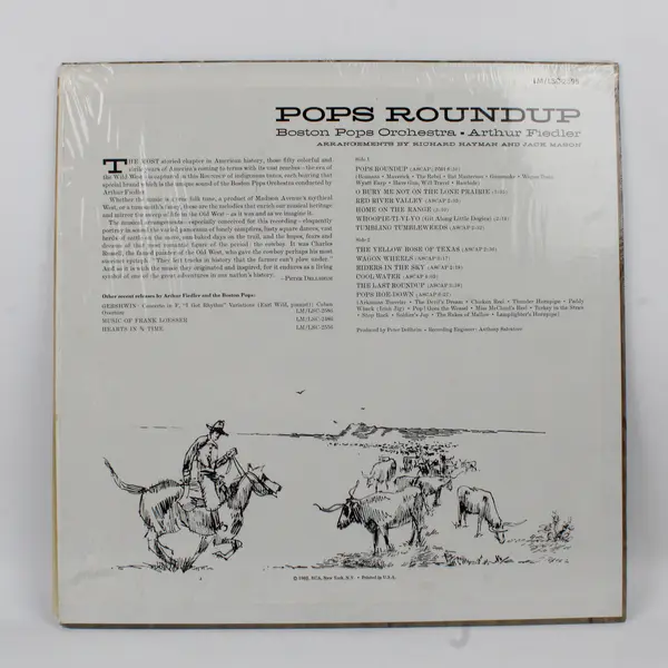 Boston Pops Fiedler Pops Roundup 12" Vinyl Record