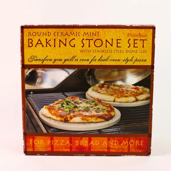  The Company Group Round Ceramic Mini Baking Stone & Stainless Steel Dome Lids