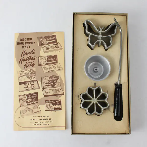 Vintage Donley Industries Inc Handi Hostess Kit Waflette & Patty Shell Molds