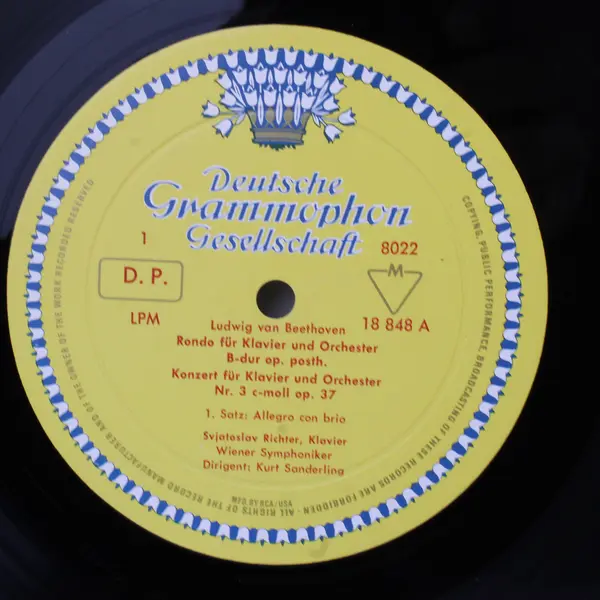 Svjatoslav Richter - Beethoven -12" Vinyl Record