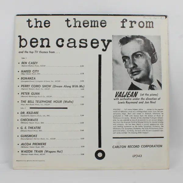 The Theme from Ben Casey 12" Vinyl Record