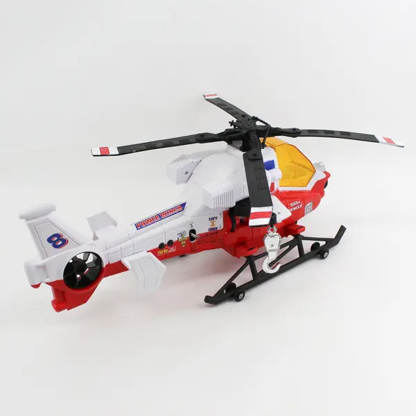 Tonka Red Rescue Helicopter Power Winch Sounds Lights Hasbro Works