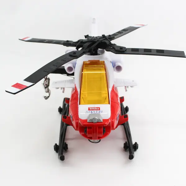 Tonka Red Rescue Helicopter Power Winch Sounds Lights Hasbro Works