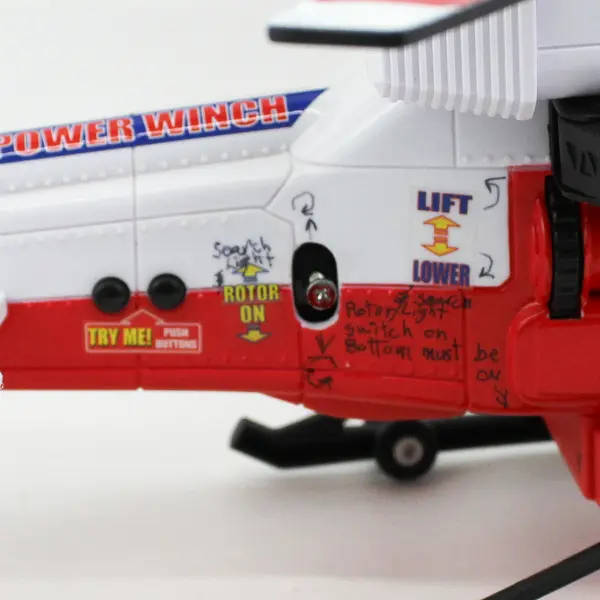 Tonka Red Rescue Helicopter Power Winch Sounds Lights Hasbro Works