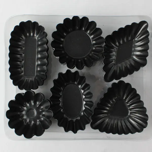Set Of 36 Roshco Bakers Advantage Mini Fluted Cake Pans Steel Non-Stick Bakeware