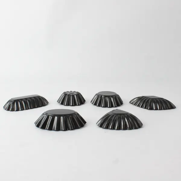 Set Of 36 Roshco Bakers Advantage Mini Fluted Cake Pans Steel Non-Stick Bakeware