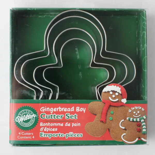 Set Of 4 Wilton Enterprise Metal Nesting Gingerbread Boy Cookie Cutter 2002
