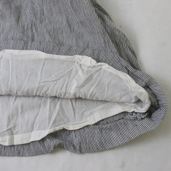 J. Crew Striped Linen Dress Blue Button Front Size 2 Missing Belt