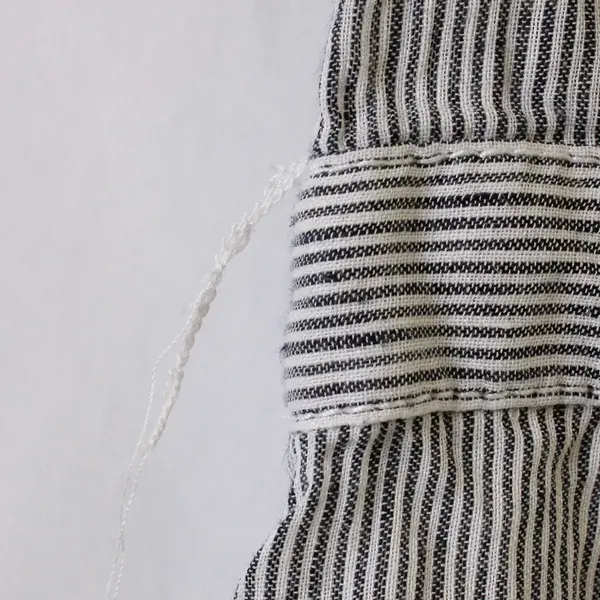 J. Crew Striped Linen Dress Blue Button Front Size 2 Missing Belt