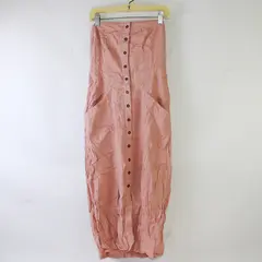 BDG Pink Strapless Button Front Midi Dress with Slits  Size 4