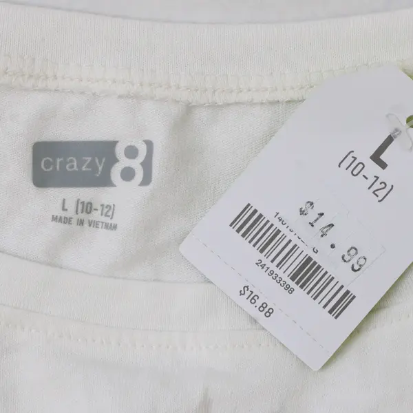 NWT Crazy 8  Girls Long Sleeve Shirt Size Large 10/12 All That Glitters 