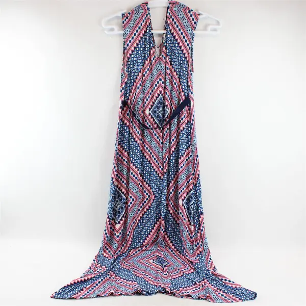 Jessica Simpson Maternity Dress Women's L Large Sleeveless Pink Blue 