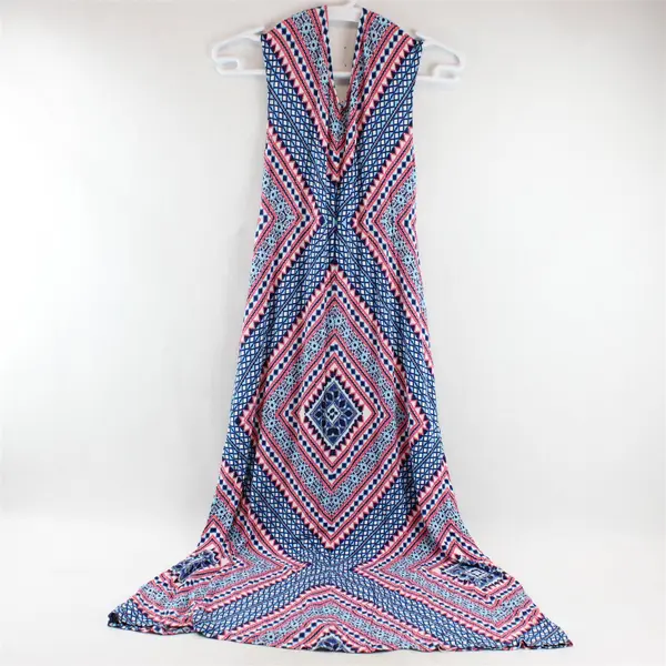 Jessica Simpson Maternity Dress Women's L Large Sleeveless Pink Blue 