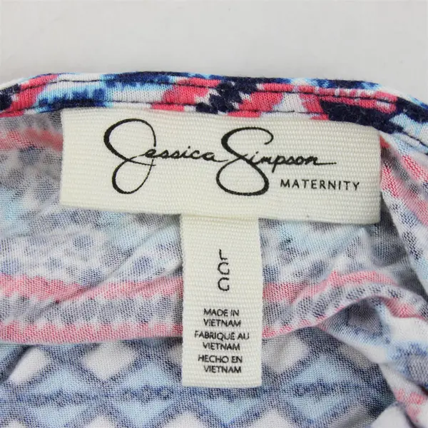 Jessica Simpson Maternity Dress Women's L Large Sleeveless Pink Blue 
