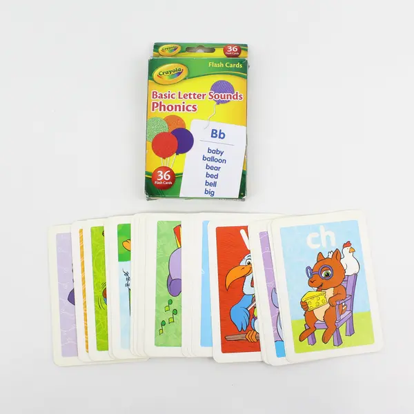 Lot of 2 Crayola Phonics Flashcards 36ct Packs (72 Cards)