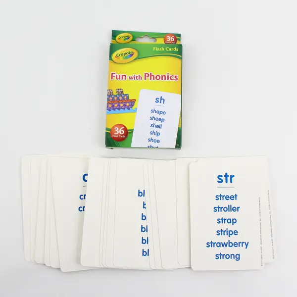 Lot of 2 Crayola Phonics Flashcards 36ct Packs (72 Cards)
