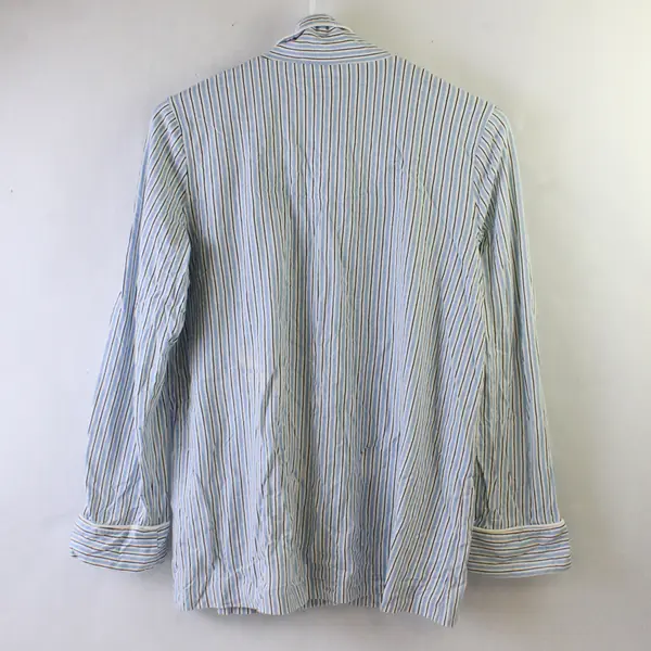 Lauren Ralph Lauren Night Shirt Women's Small Blue Stripe Button Up Top 
