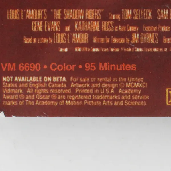 The Shadow Riders VHS Tape 1997, #VM6690 New/Sealed