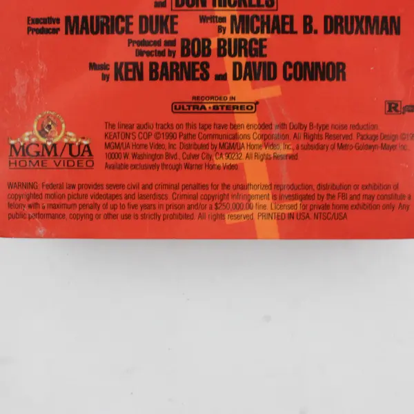 Keaton's Cop VHS Tape, 1990 #M203073, New/Sealed